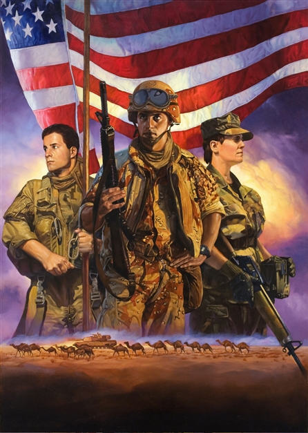 Chris Hopkins - Oil Painter - Air Force Travels - Operation Desert Storm Homecoming